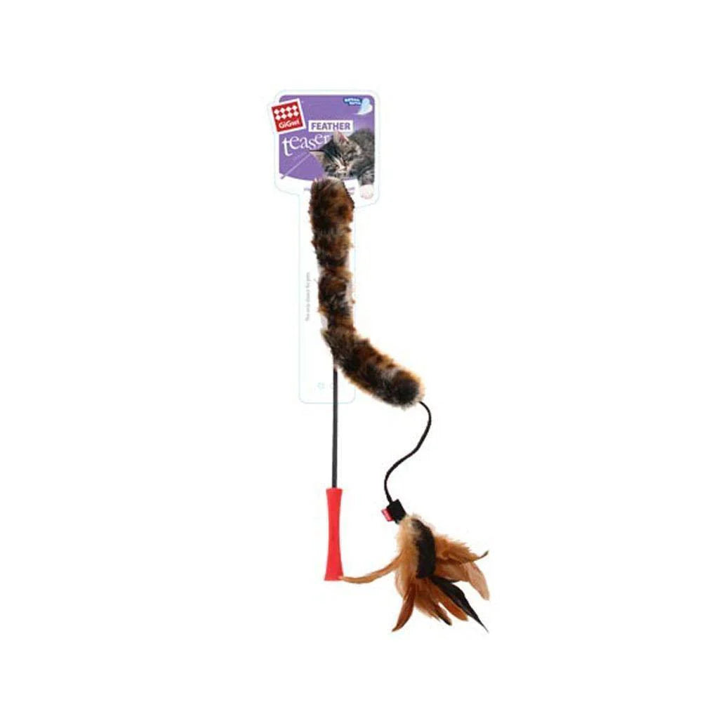 GiGwi Feather Teaser Wand – Natural