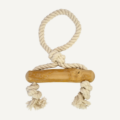Dan & Sam Trapeze Coffee Wood Rope Toy