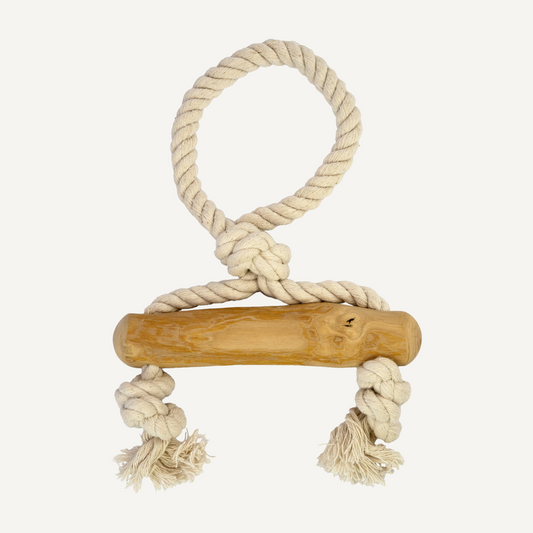 Dan & Sam Trapeze Coffee Wood Rope Toy