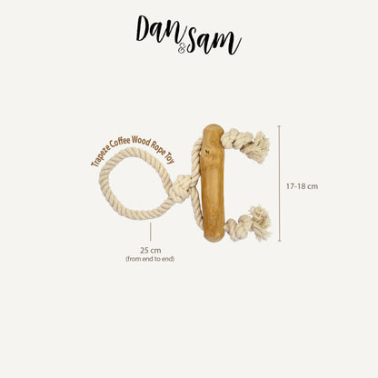 Dan & Sam Trapeze Coffee Wood Rope Toy