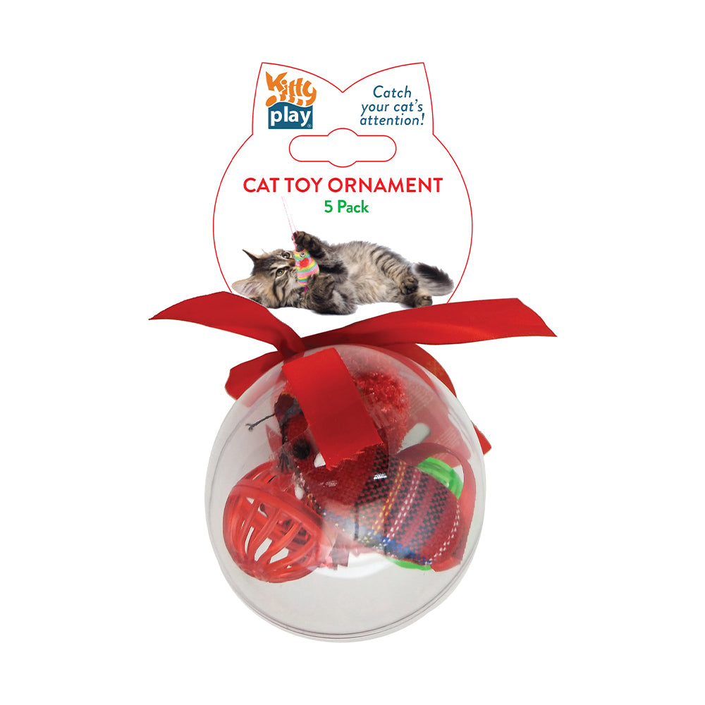 Kitty Play Christmas Cat Toy Ornament