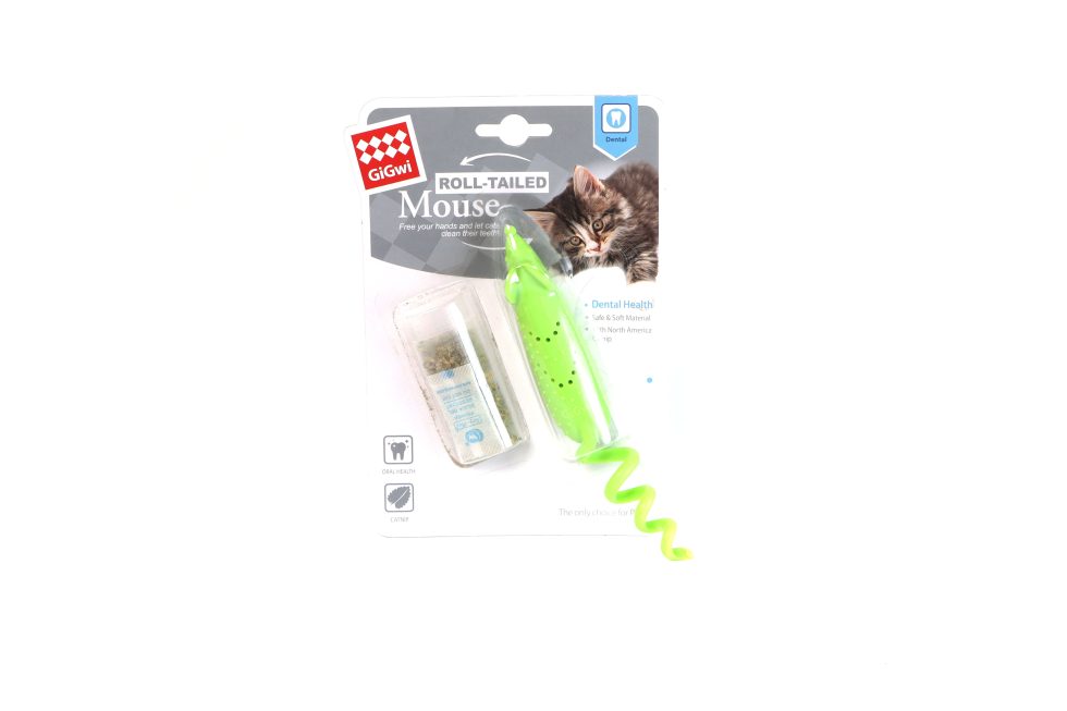 GiGwi Roll Tailed Mouse with catnip