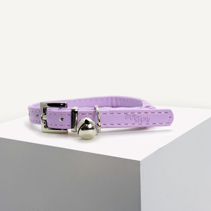 Dan & Sam Vegan Leather Cat Collar – Lilac