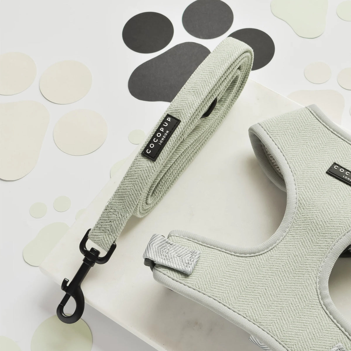 Cocopup London Dog Lead – Sage Tweed