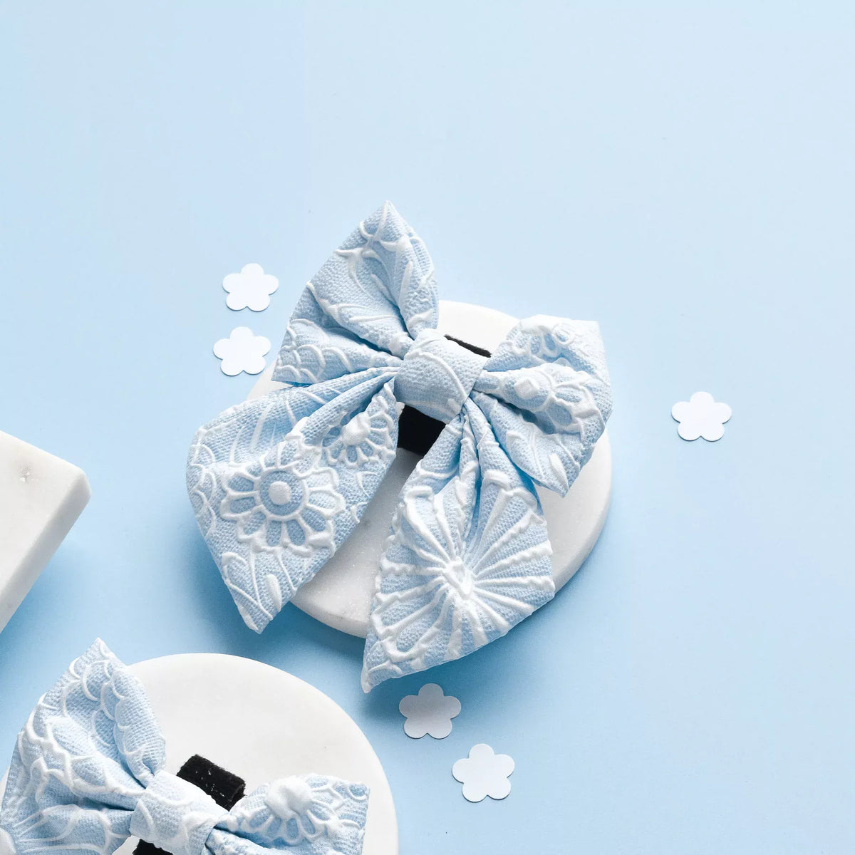 Cocopup London Dog Sailor Bow Tie – LUXE Baby Blue Flower