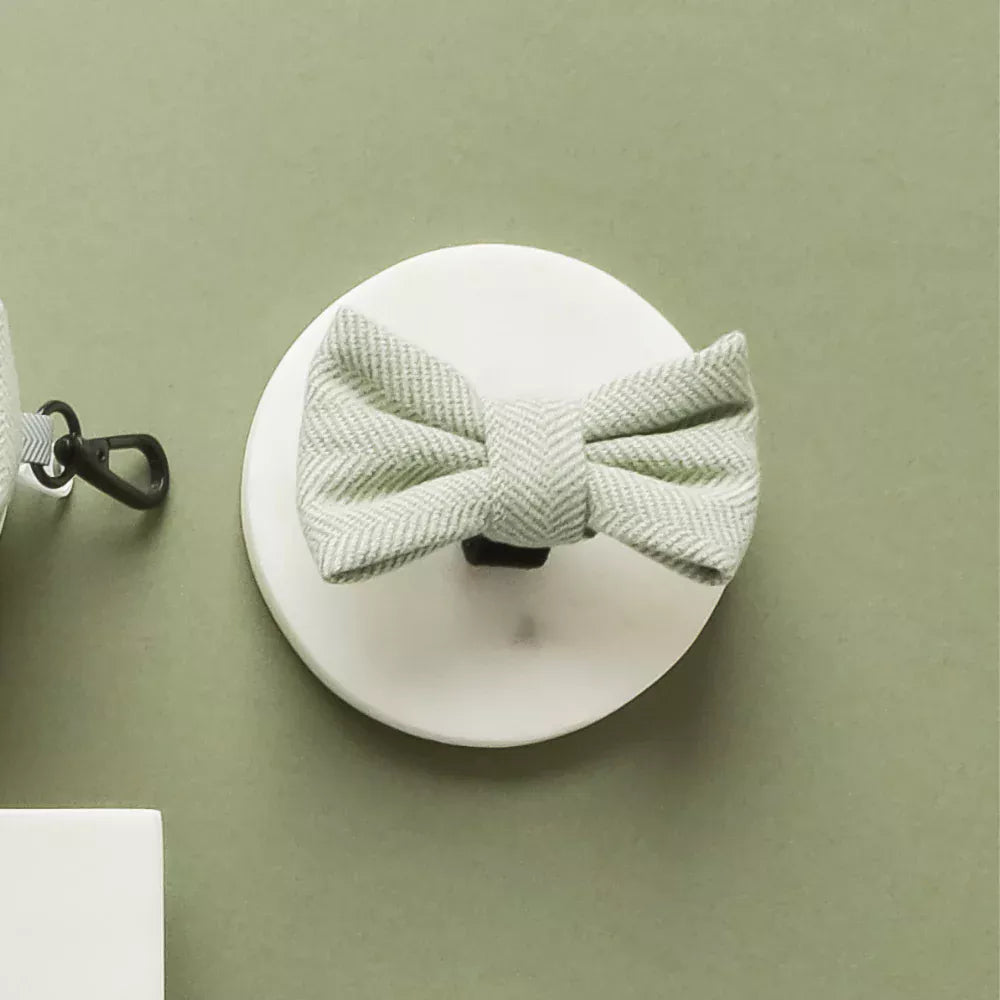 Cocopup London Dog Bow Tie – Sage Tweed