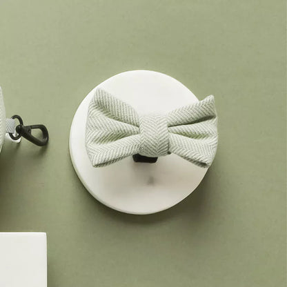 Cocopup London Dog Bow Tie – Sage Tweed