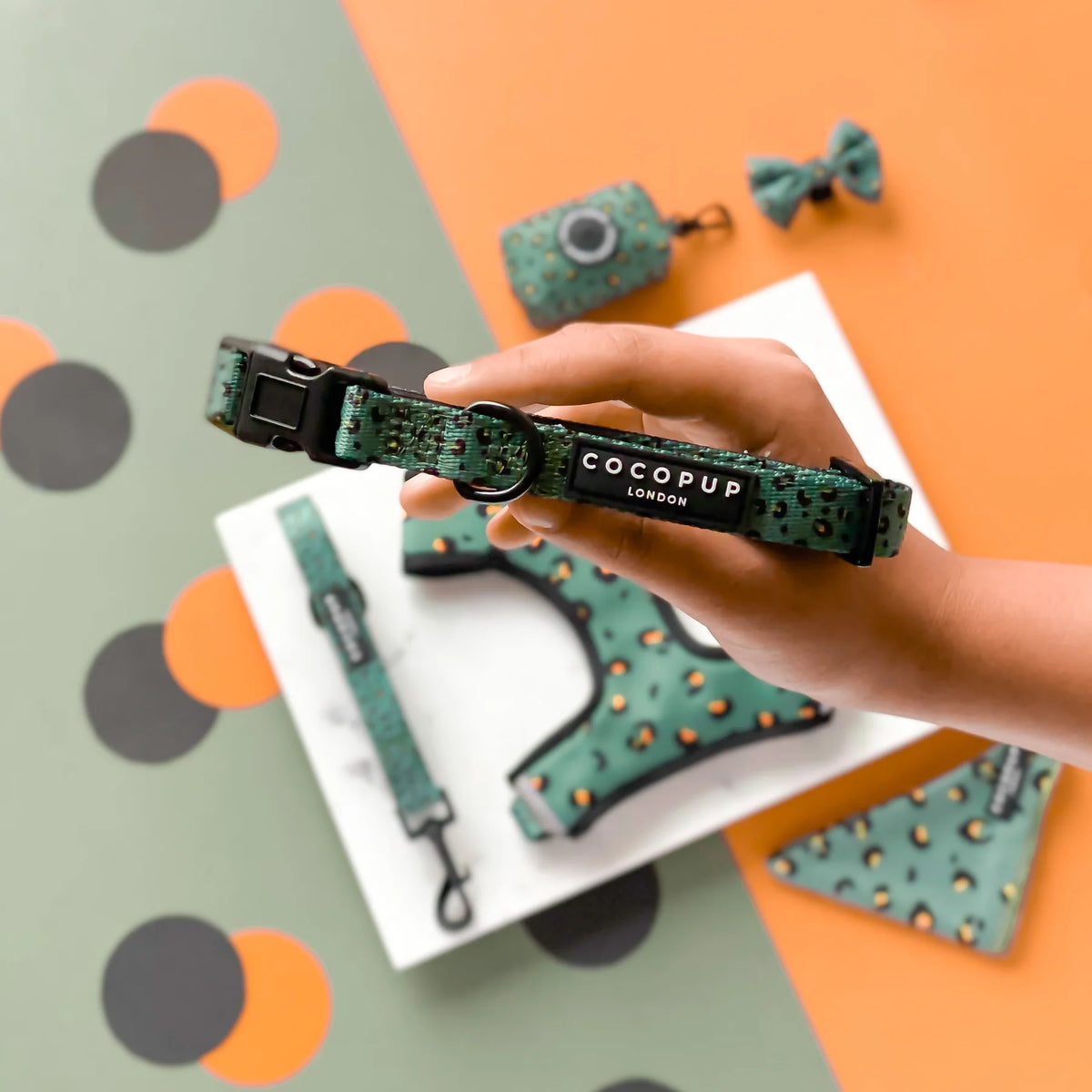 Cocopup London Dog Collar – Khaki Leopard