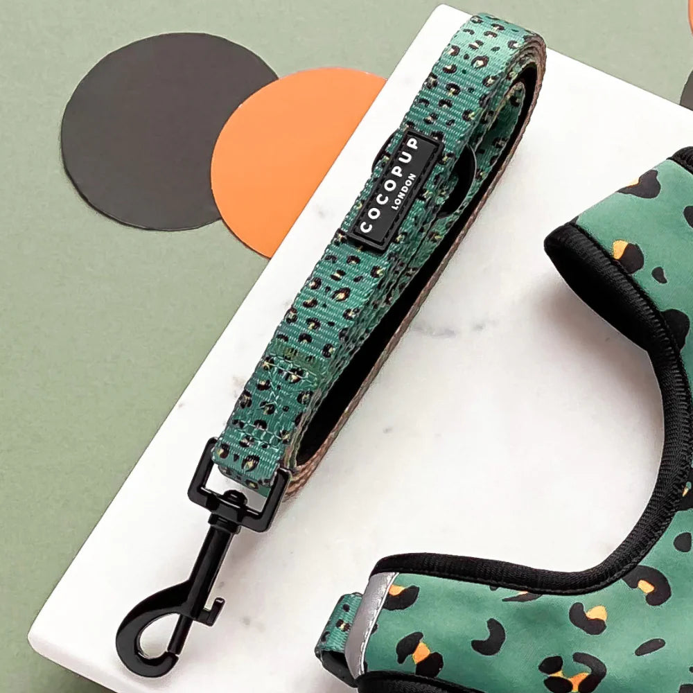 Cocopup London Dog Lead – Khaki Leopard