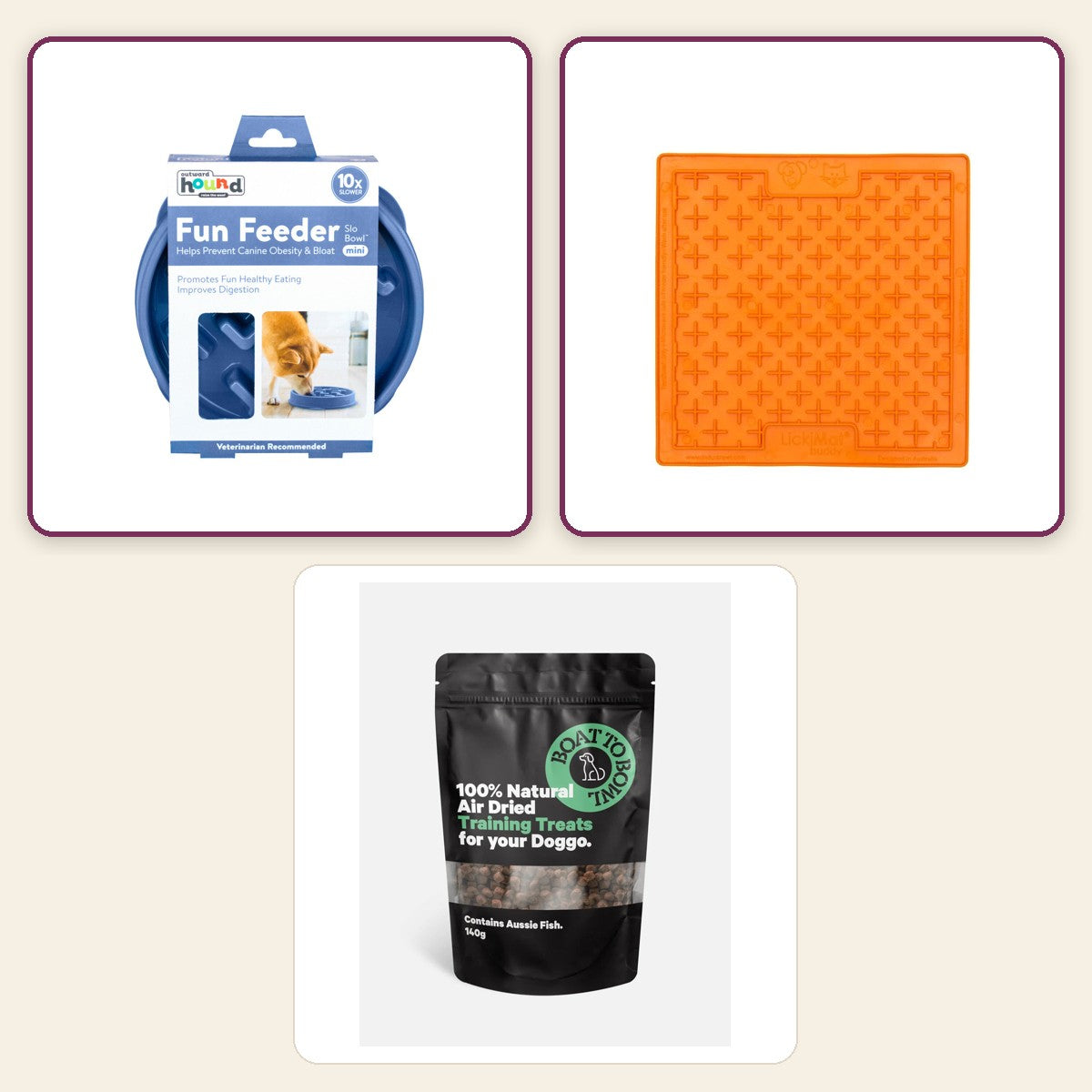 Boredom Buster Mini – Woof pack collage – Teal · Orange