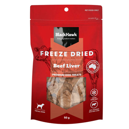 Black Hawk Freeze Dried Beef Liver dog treats 40g