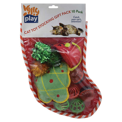 Kitty Play Christmas Cat Toy Stocking