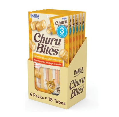 Inaba Churu Bites Soft Cat Treats – Chicken (18 tubes)