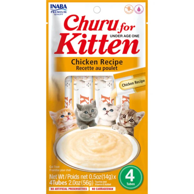 Inaba Churu for Kitten Chicken pack of 4 tubes