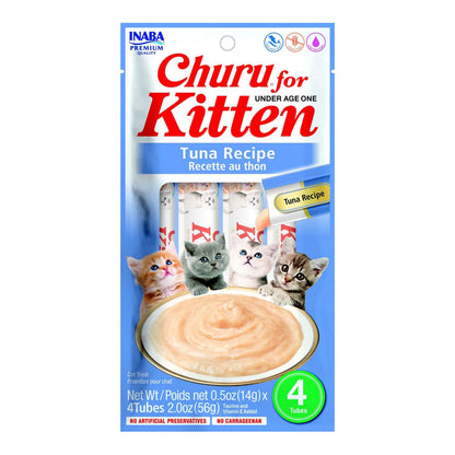 Inaba Churu for Kitten Tuna pack of 4 tubes