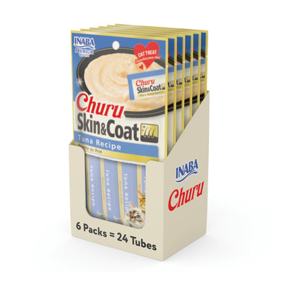 Inaba Churu Skin & Coat, 6 packs (24 tubes)