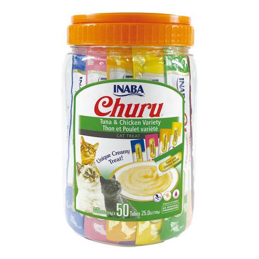 Inaba Churu Tuna & Chicken Varieties tub, 50 tubes