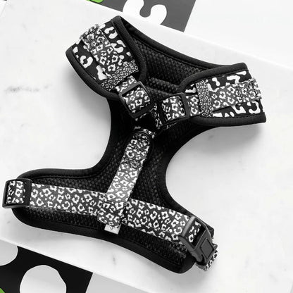 Cocopup Adjustable Neck Harness – Black Leopard