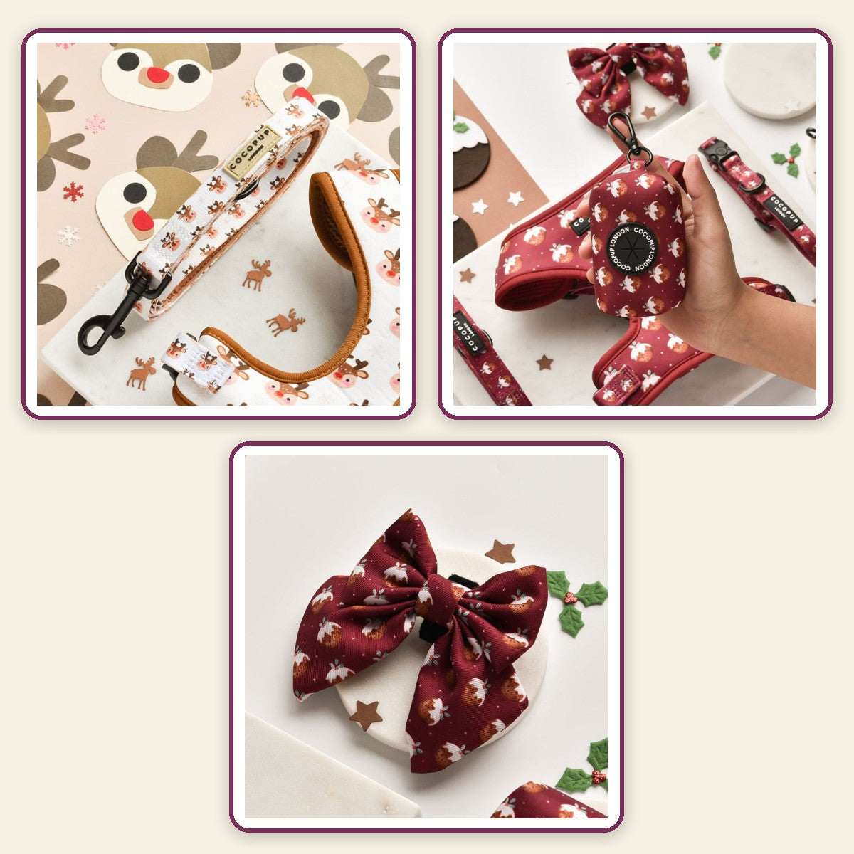 Christmas Walk Set – Woof pack – Ralphie / Pudding / Pudding Sailor