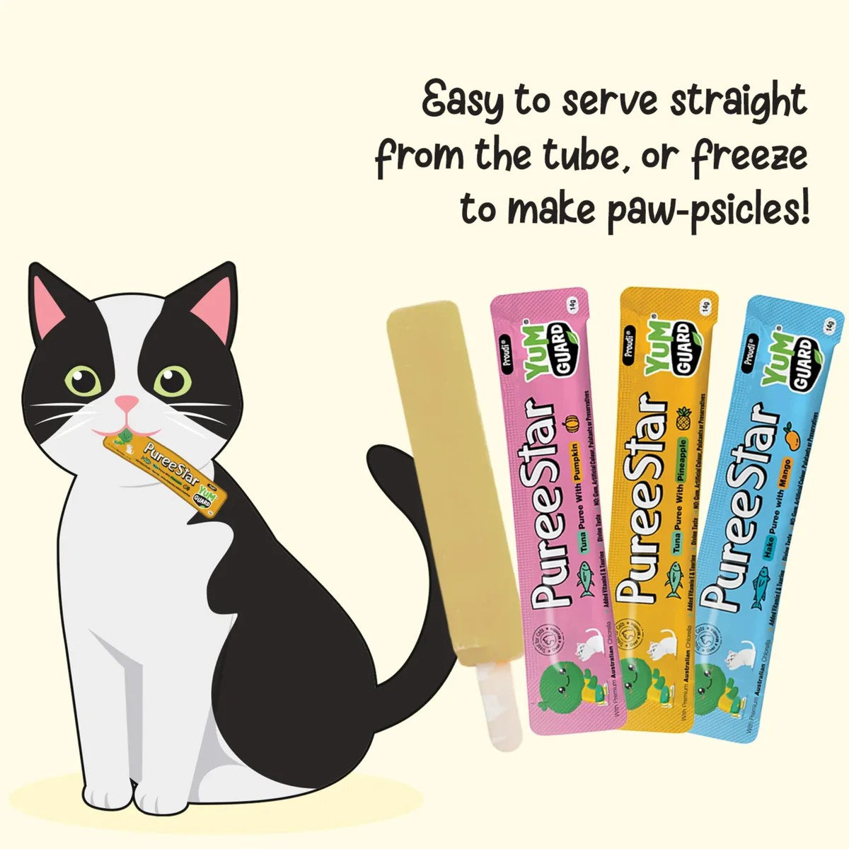 YumGuard Puree Star served from the sachet or frozen